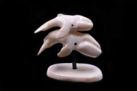 WHALE STACK IVORY CARVING